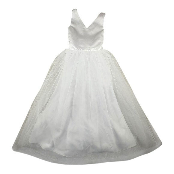 The Unbranded Brand Dresses & Skirts - Unbranded Girls White Tulle Dress Size 12 Flower‎ Girl Special Occasion